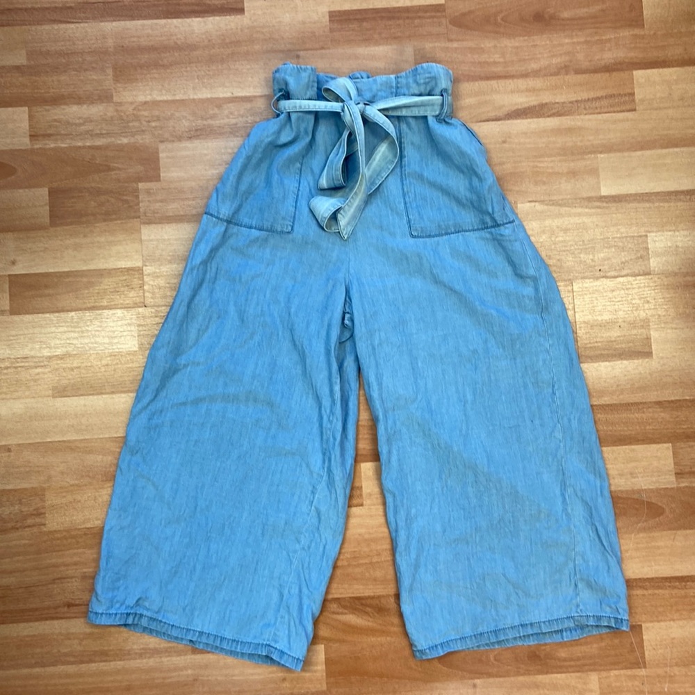 Denim&Co Light Blue Wide Leg Pants